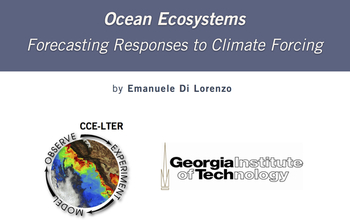 title slide for ocean ecosystems forecasting resposnses to climate forcing
